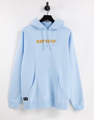 фото Худи голубого цвета с принтом с окном ripndip window daze-голубой rip n dip