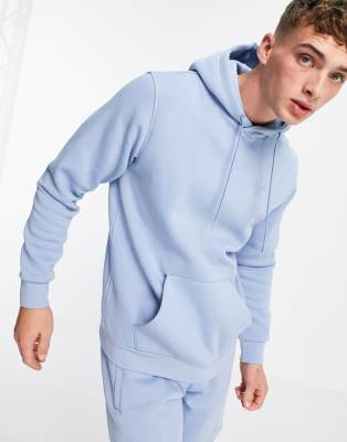 Худи небесно-голубого цвета с логотипом-трилистником adidas Originals Marshmallow-Голубой