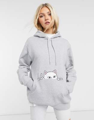 фото Худи серого цвета ripndip peeking nermal-серый rip n dip