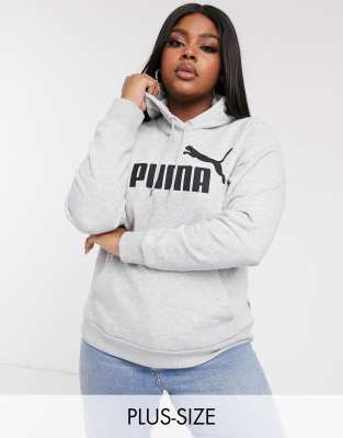 фото Худи серого цвета с логотипом puma plus essentials-серый