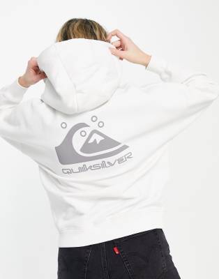 фото Худи в стиле oversized белого цвета quiksilver-белый