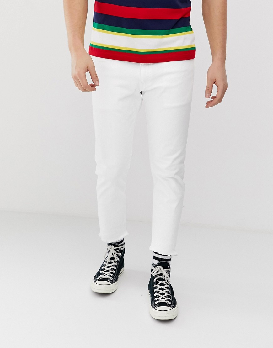 Hudson-hvide cropped tætsiddende jeans fra Polo Ralph Lauren