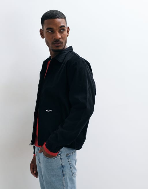 HUF 89 corduroy Harrington jack in zwart, 4 van 5