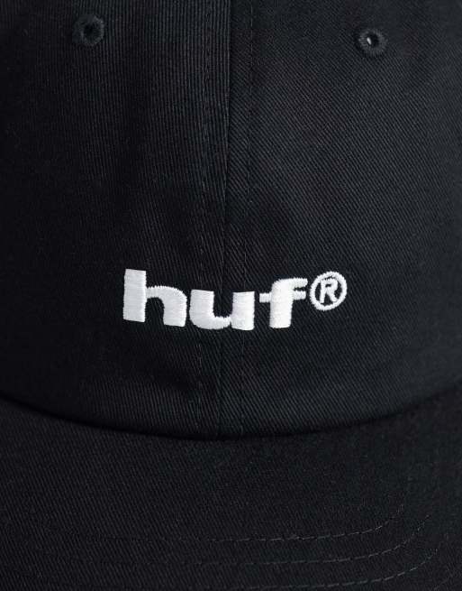 HUF 89 embroidered logo cap in black, 2 of 3