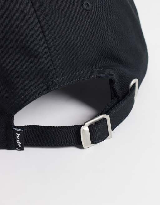 HUF 89 embroidered logo cap in black, 3 of 3