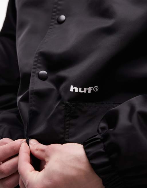HUF - 89 - Sort coach-jakke med knapper, 4 af 5