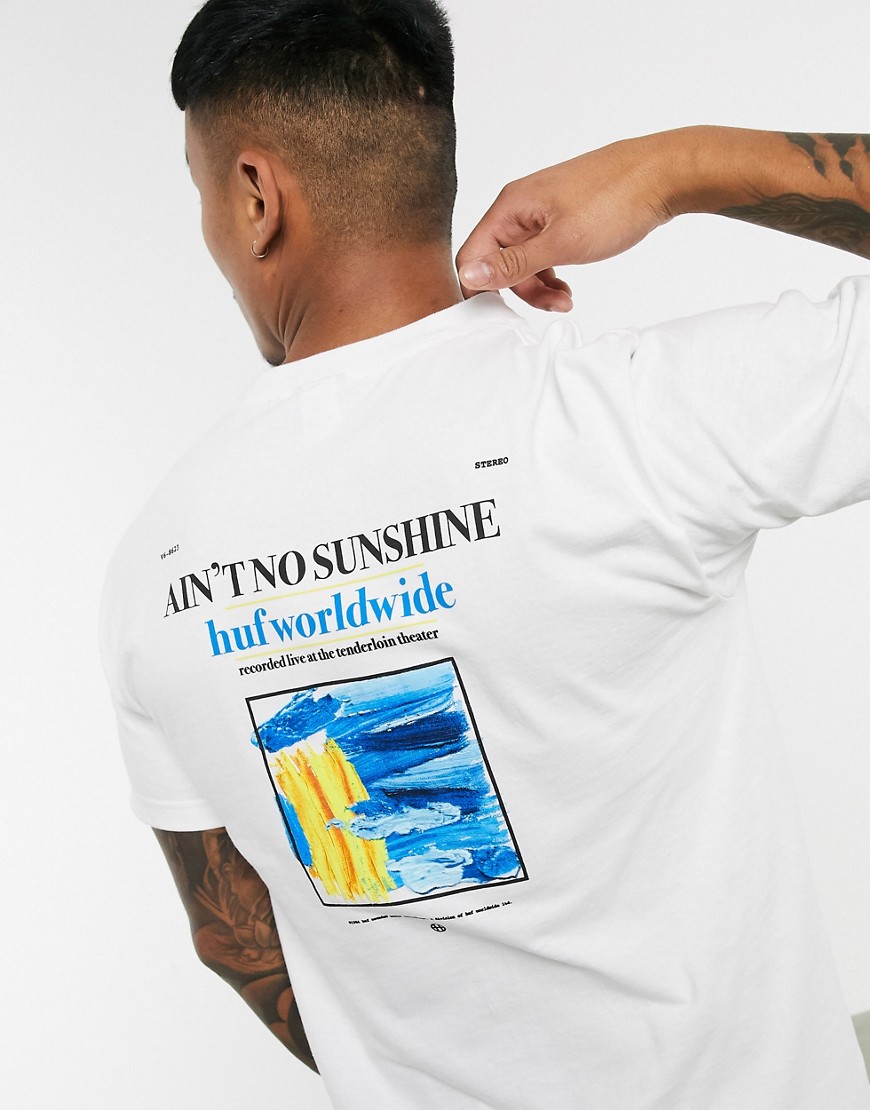HUF - 'Aint No Sunshine'-T-shirt in wit