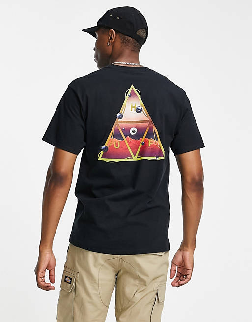 HUF altered state back print t-shirt in black