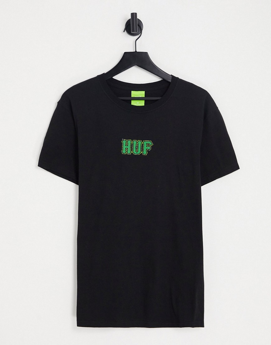 amazing H print T-shirt in black