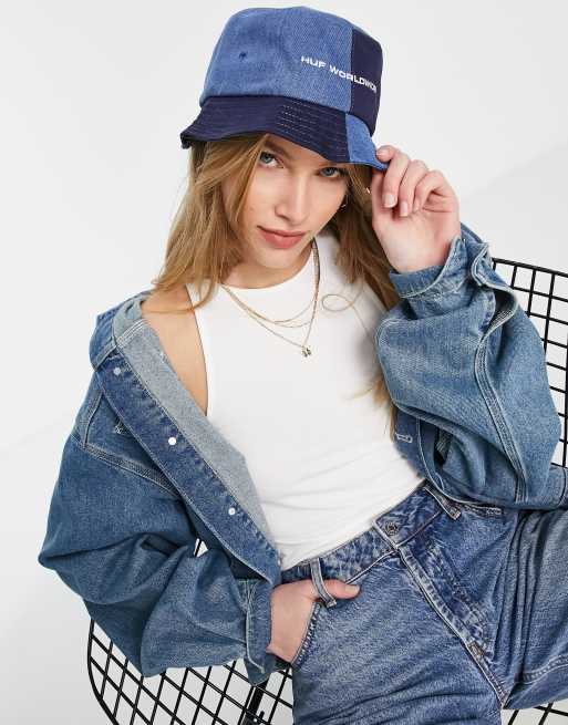 Huf – Anglerhut aus Patchwork-Denim mit Logo, 4 von 4