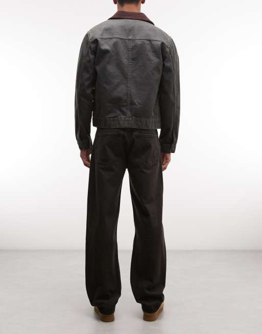HUF - Basic jeans met rechte pijpen in zwart, 2 van 5
