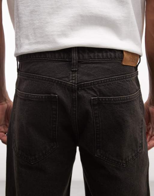 HUF - Basic jeans met rechte pijpen in zwart, 4 van 5