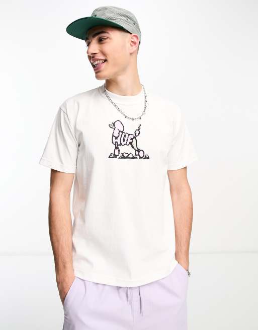 HUF - Best In Show - T-shirt met print op de borst in wit