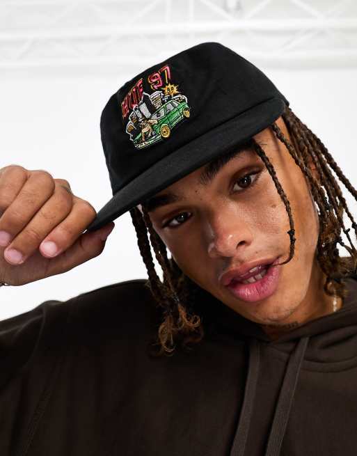 HUF Blazing Jam snapback cap in black