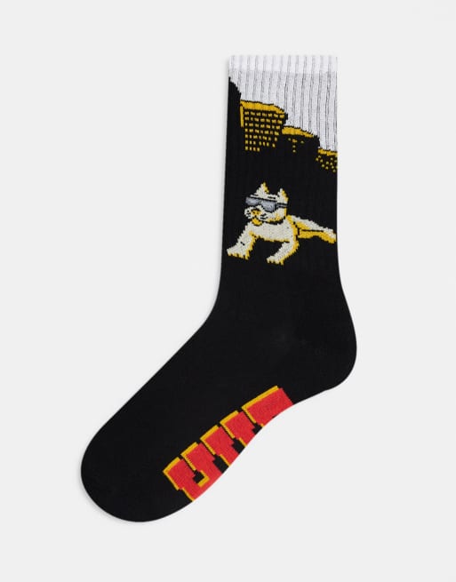 HUF - Blazing Jam - Sorte sokker