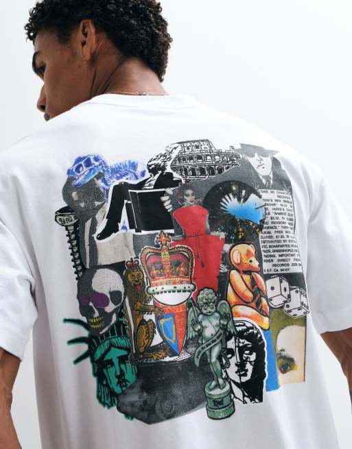 HUF Boulevard Status graphic t-shirt in white, 5 of 5