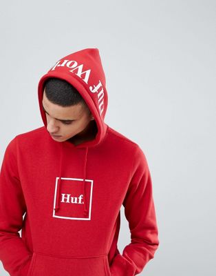 red huf hoodie