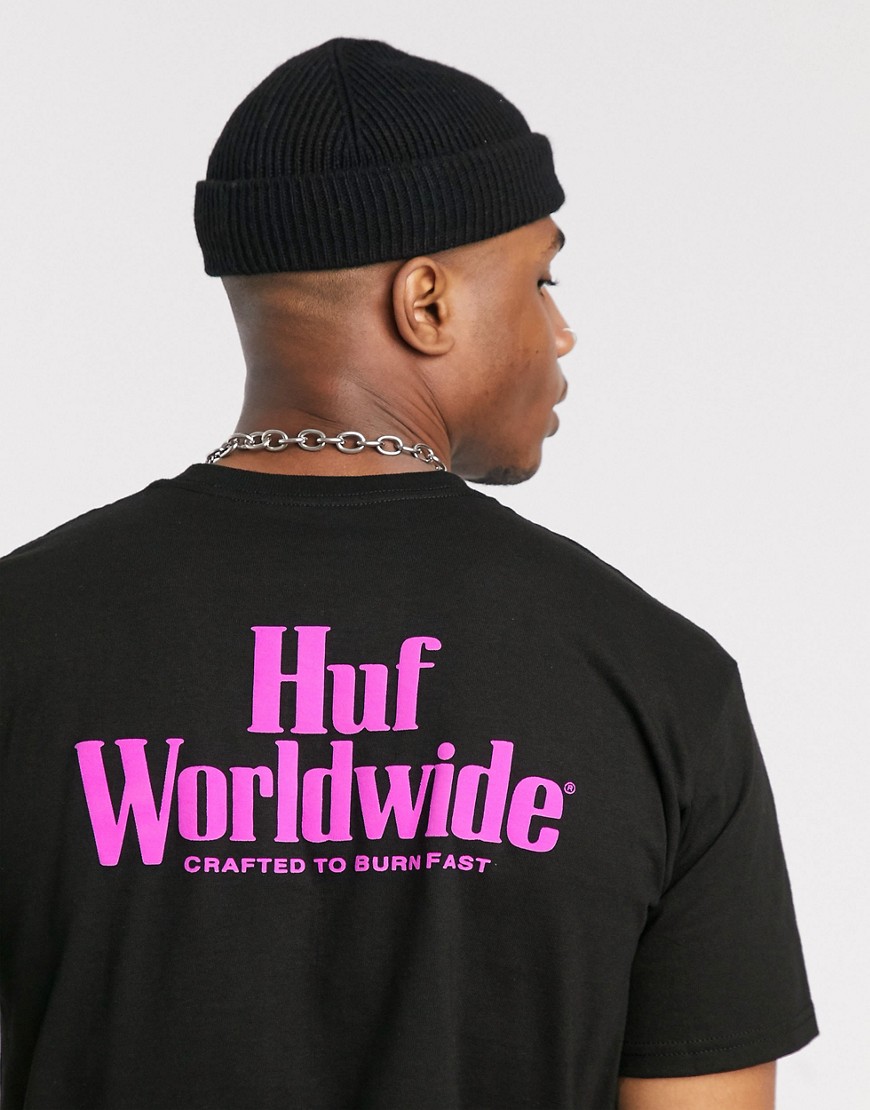 HUF - Burn Fast - T-shirt nera-Nero