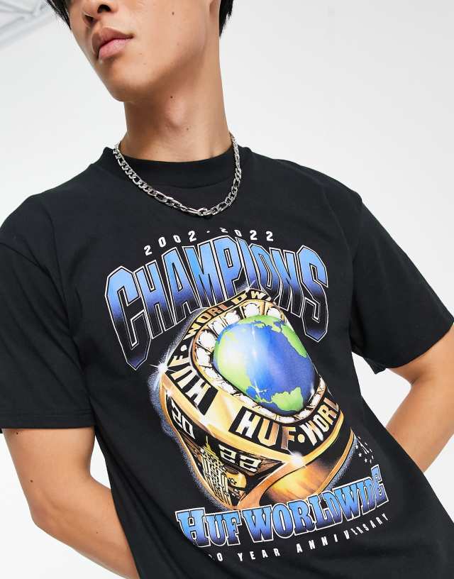 HUF - champions t-shirt in black