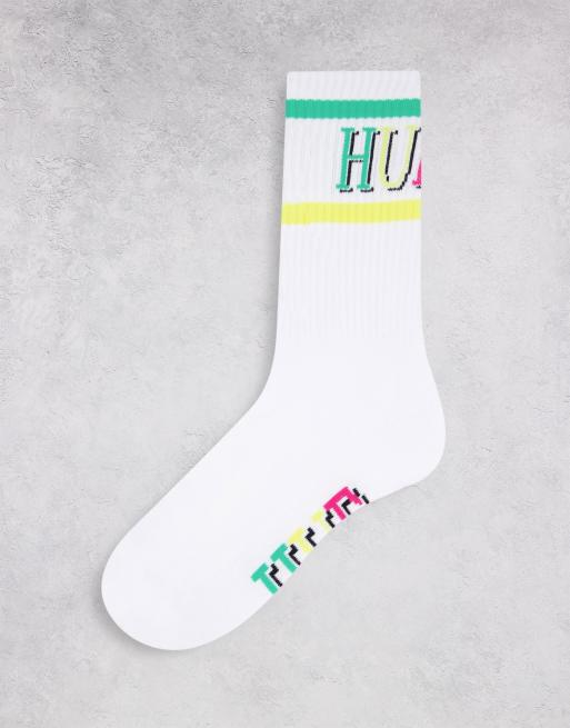 HUF - Chaussettes motif 8-bit - Blanc