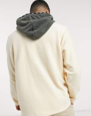 cream fleece hoodie