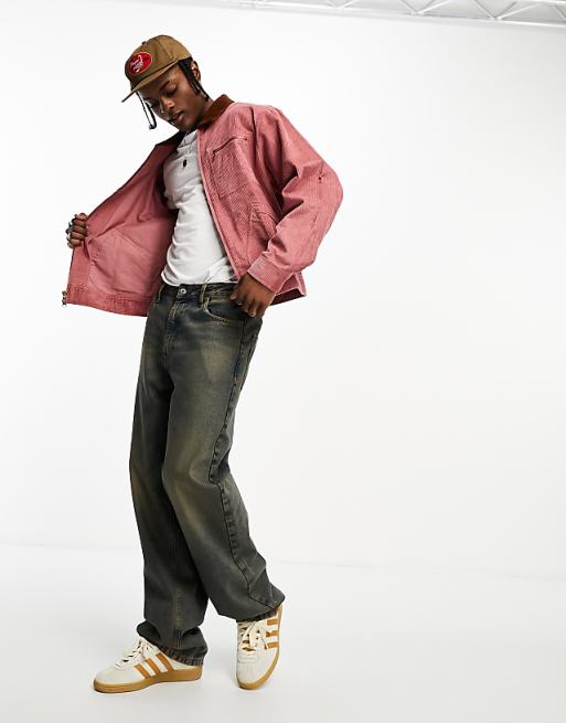 HUF corduroy trucker jacket in pink with contrast collar | ASOS HUF corduroy trucker jacket in pink with contrast collar | ASOS