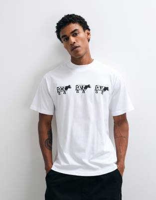 Huf Cow Graphic T-shirt In White