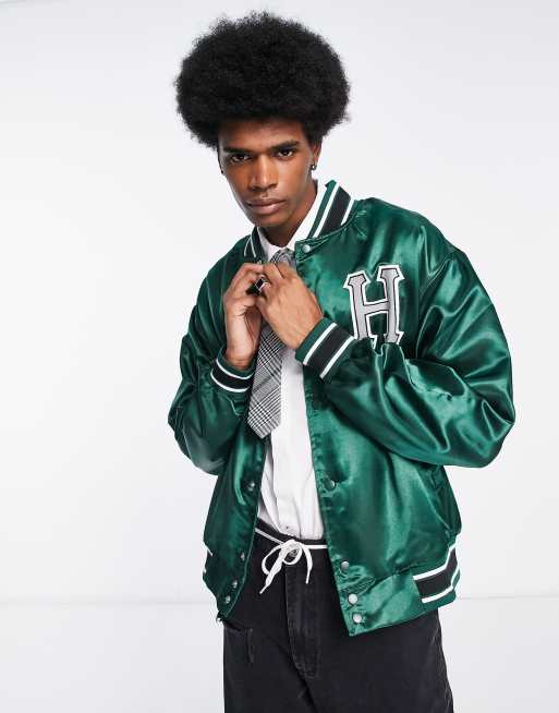 HUF Crackerjack varsity jacket in green