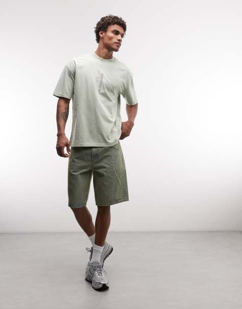 HUF cromer denim shorts in dirty wash - view 1