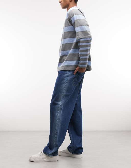 HUF - Cromer - Jeans met rechte pijpen in mid-wash blauw, 3 van 5