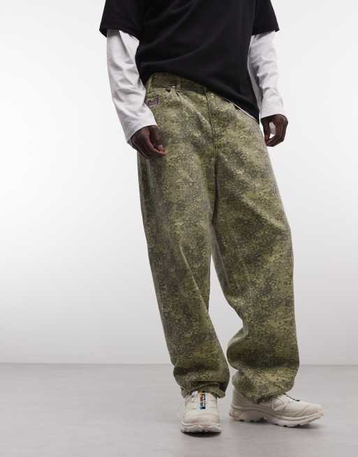 HUF - Cromer - Pantaloni dritti verdi con stampa mimetica, 3 di 5