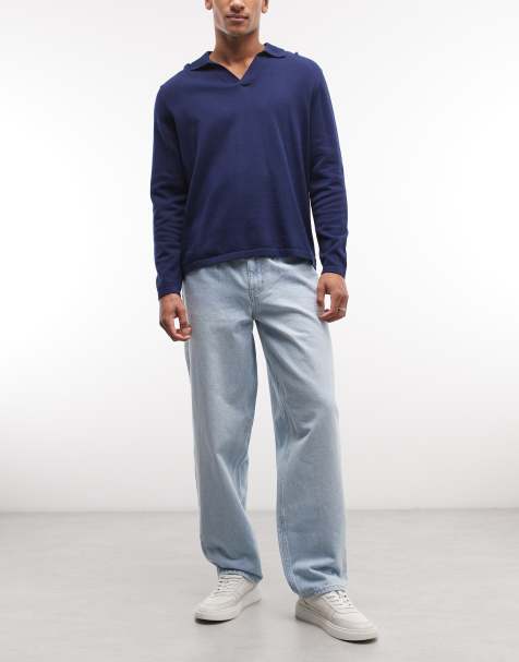 HUF cromer straight leg jeans in light wash blue - view 1