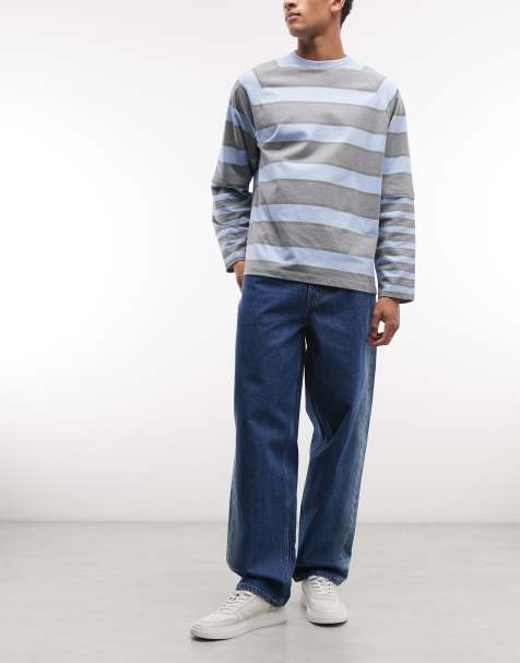 HUF cromer straight leg jeans in mid wash blue - view 1