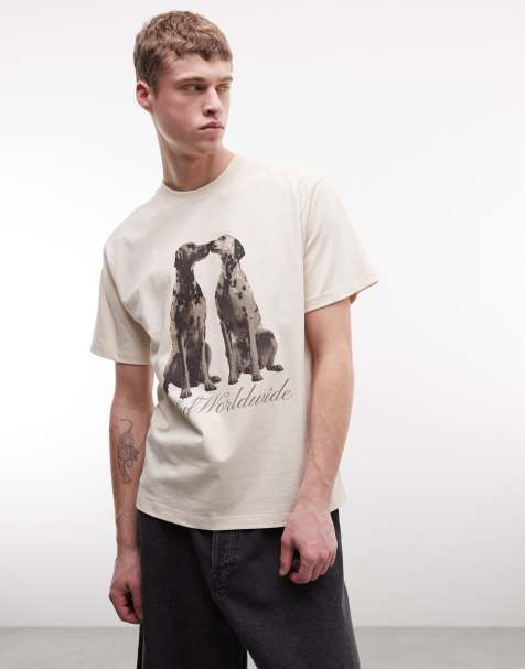 HUF dalmation print t-shirt in bleach - view 1