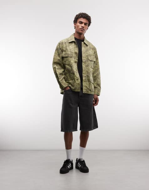 HUF - Delta BDU - Jack in workwear-stijl met camouflageprint in groen - view 1