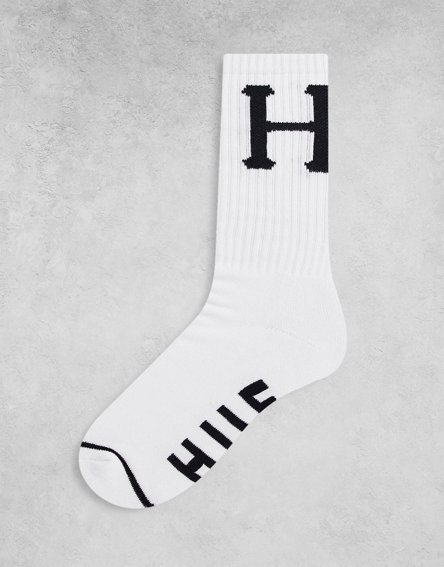 HUF essentials classic H socks in white