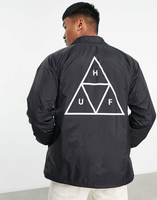 HUF essentials coach jacket in black