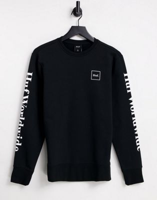HUF essentials domestic co-ord sweatshirt in black