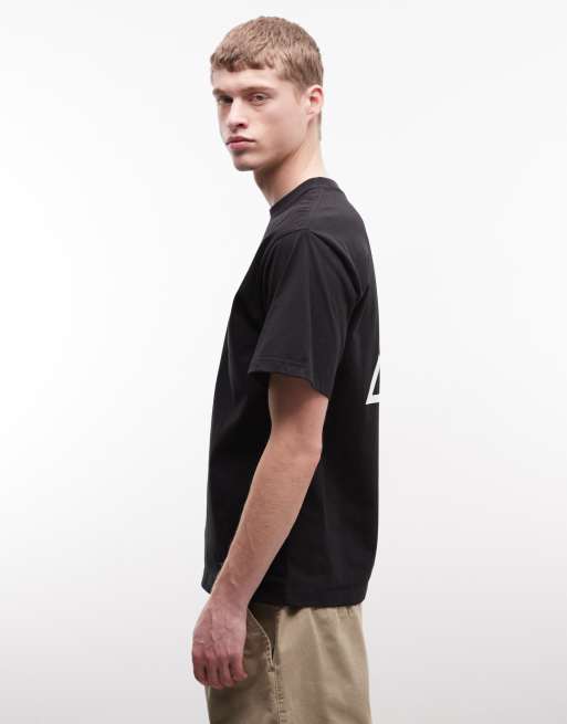 HUF essentials logo t-shirt with back print in black, 5 of 5