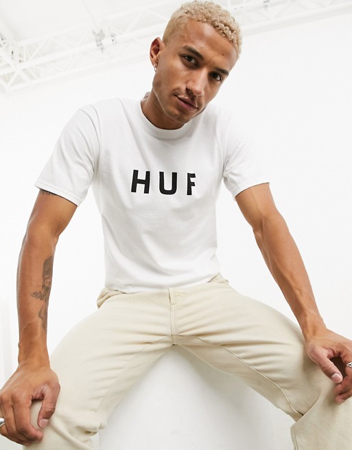 HUF Essentials OG – Biały t-shirt z logo IGED