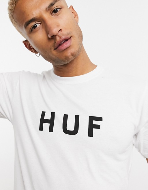 HUF Essentials OG logo t-shirt in white