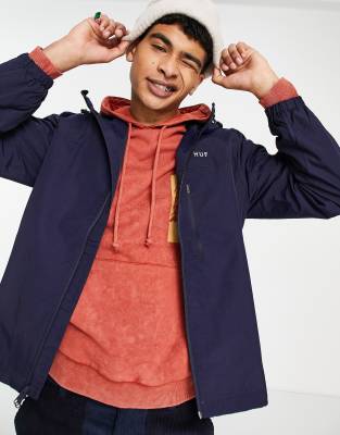 essentials standard shell jacket in navy
