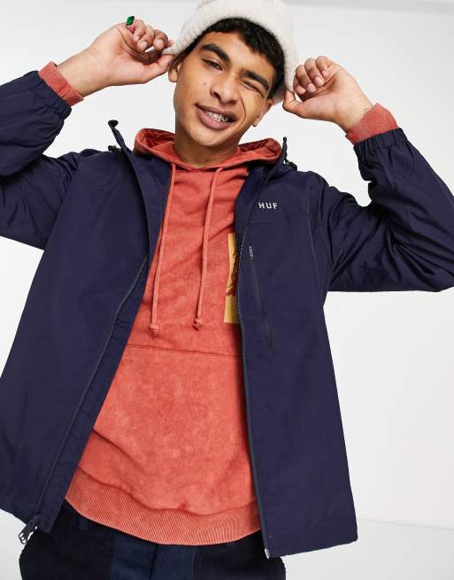 HUF essentials standard shell jacket in navy