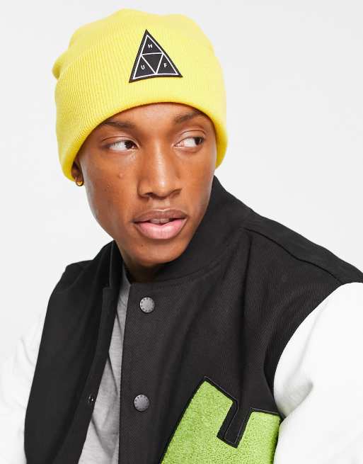 Yellow hot sale huf beanie