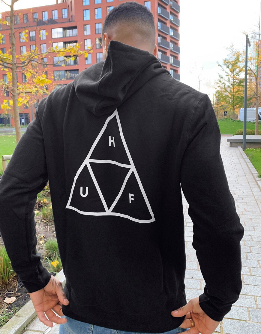 HUF - Essentials - Triple Triangle - Pullover hoodie in zwart