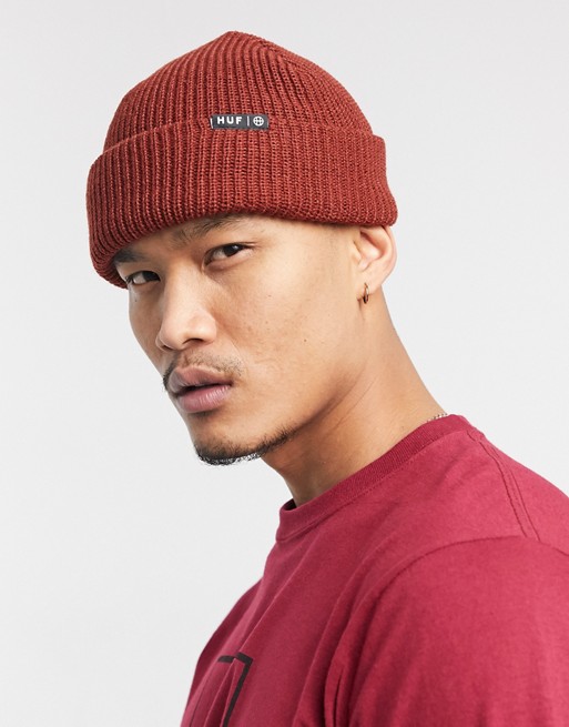HUF essentials usual beanie in red