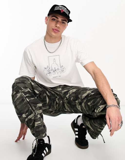 HUF favorite artist t-shirt in white with chest print