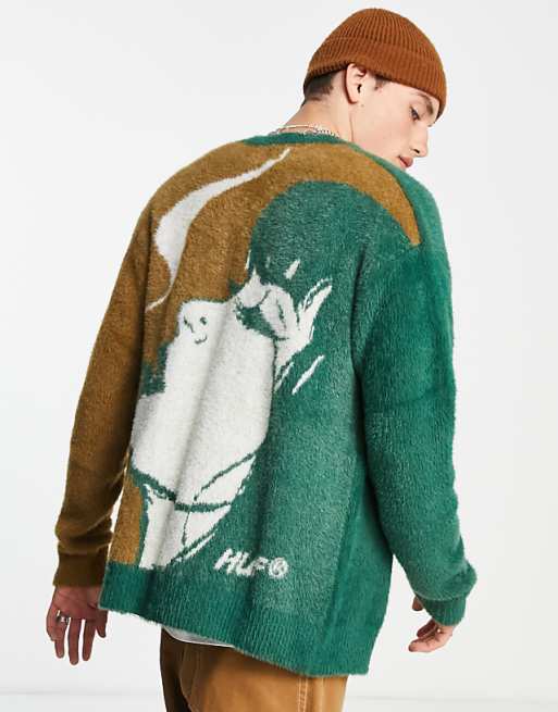 HUF feels good cardigan in brown | ASOS HUF feels good cardigan in brown | ASOS