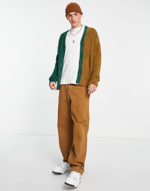 HUF Feels Good cardigan in brown | ASOS