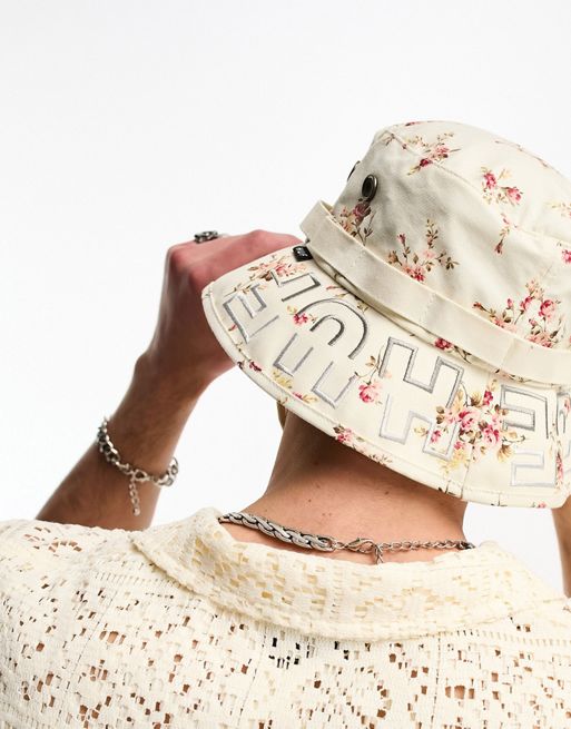 HUF field boonie hat in white with all over floral print - part of 